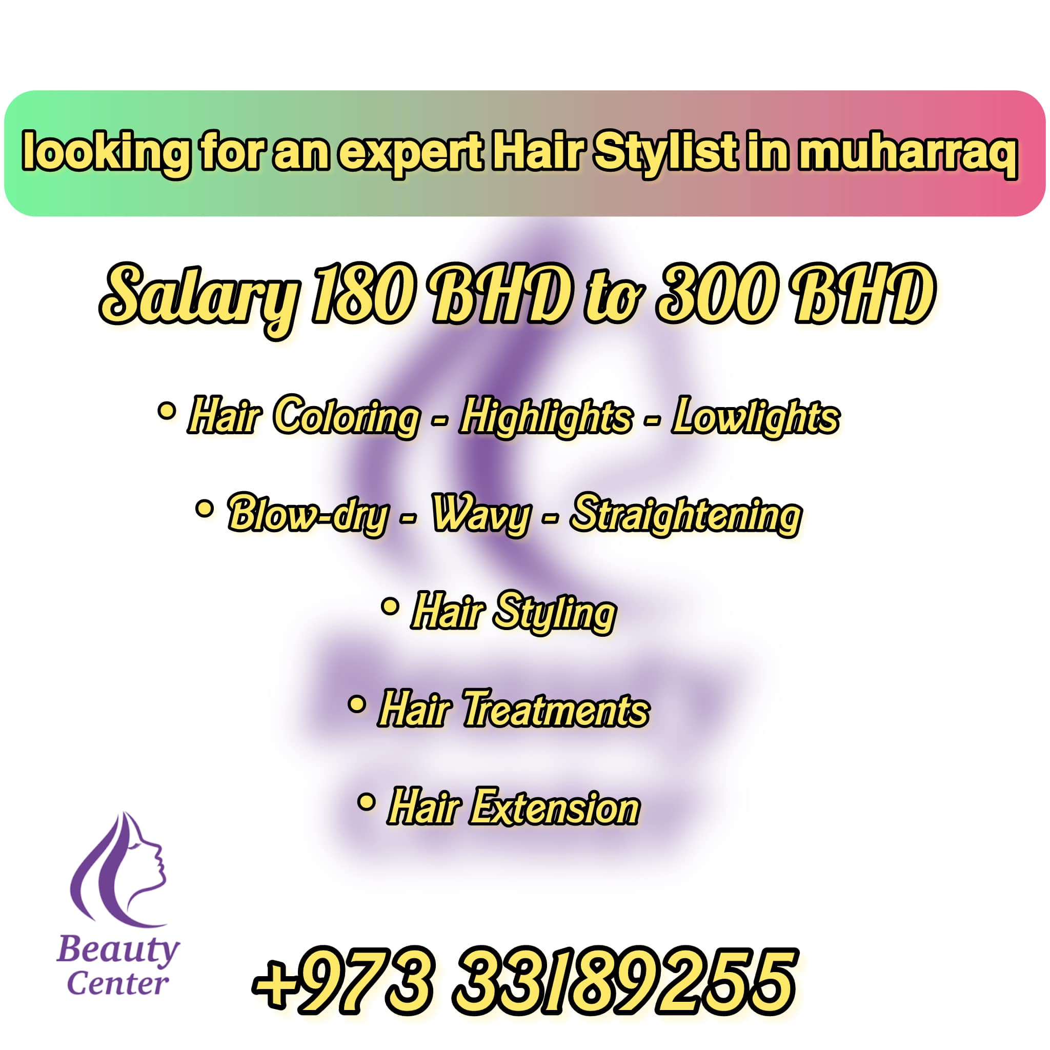 Hair Stylist and a Nail Technician NEEDED