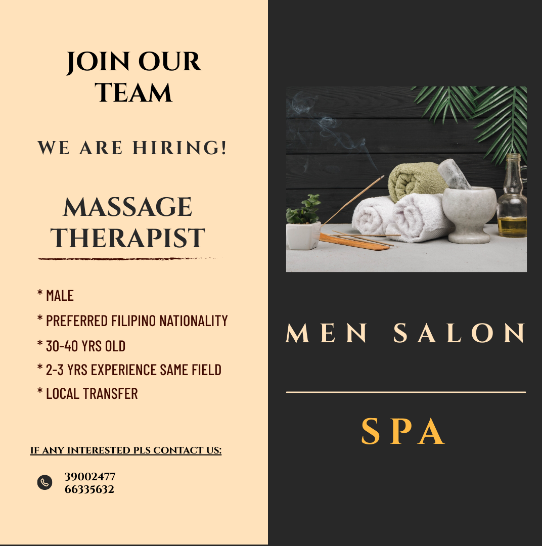 MASSAGE THERAPIST - MALE